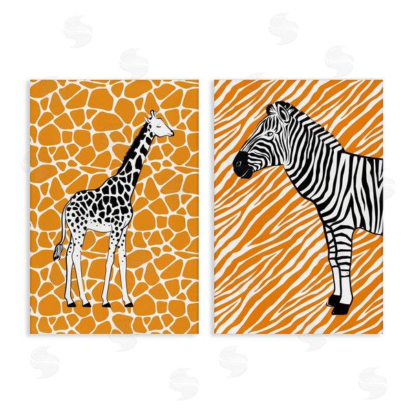stupell industries Martina Pavlova | Jungle Animals on Orange Wall Art