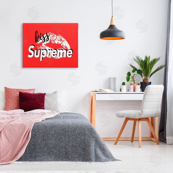 Stupell Industries Martina Pavlova | Kiss Supreme On Red Wall Art