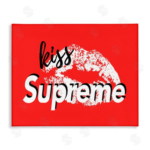stupell industries Martina Pavlova | Kiss Supreme on Red Wall Art