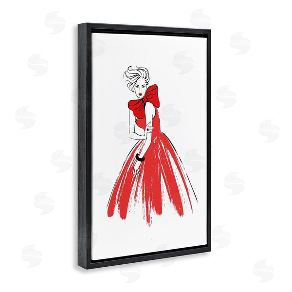 Stupell Industries Martina Pavlova | Lady And Red Bow Dress