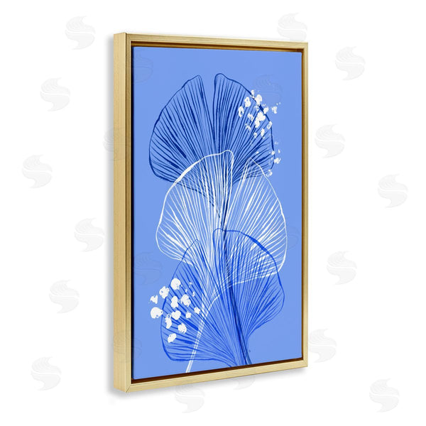 Stupell Industries Martina Pavlova | Layered Blue Gingkoes