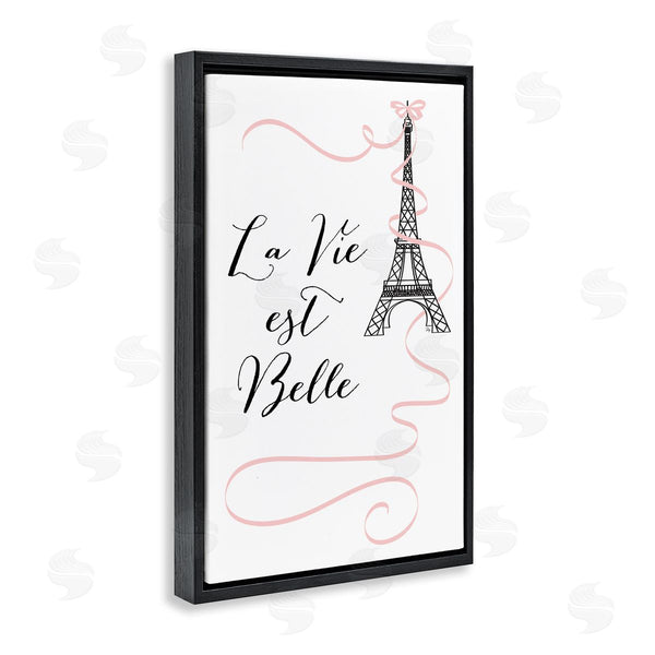 Stupell Industries Martina Pavlova | Life Is Beautiful French Phrase