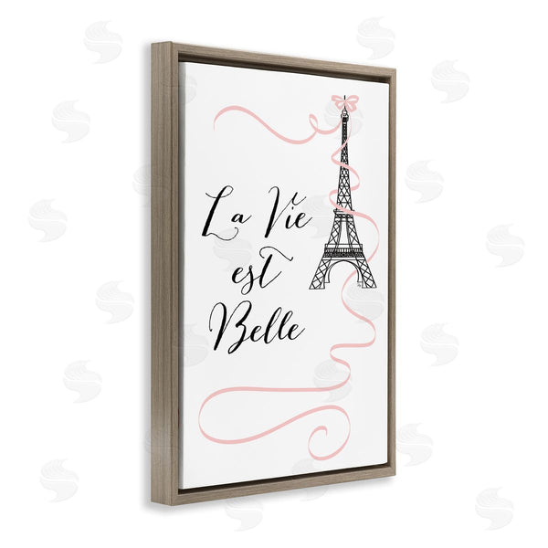 Stupell Industries Martina Pavlova | Life Is Beautiful French Phrase