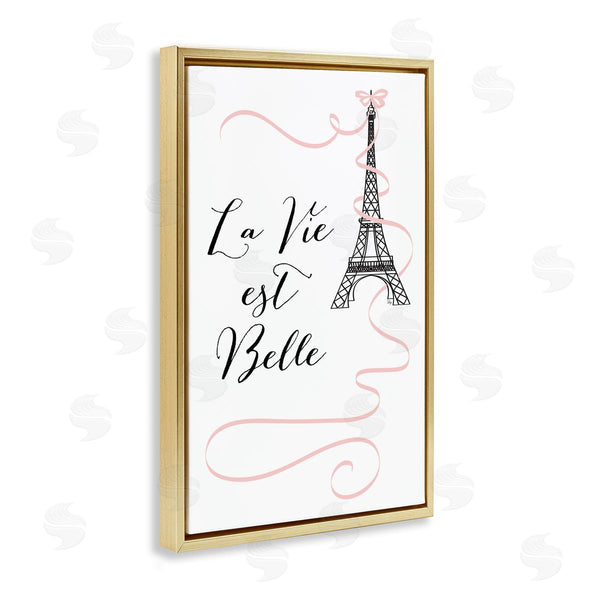 Stupell Industries Martina Pavlova | Life Is Beautiful French Phrase