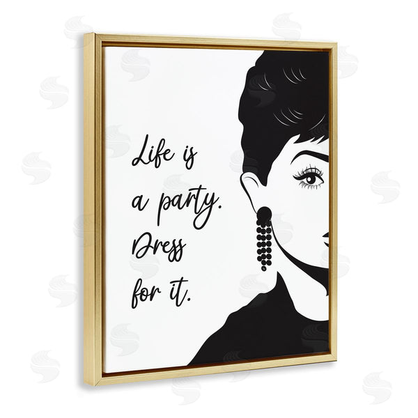 Stupell Industries Martina Pavlova | Life's A Party Glam Fashion Portrait