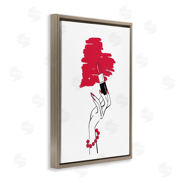 Stupell Industries Martina Pavlova | Lipstick Heart Shape