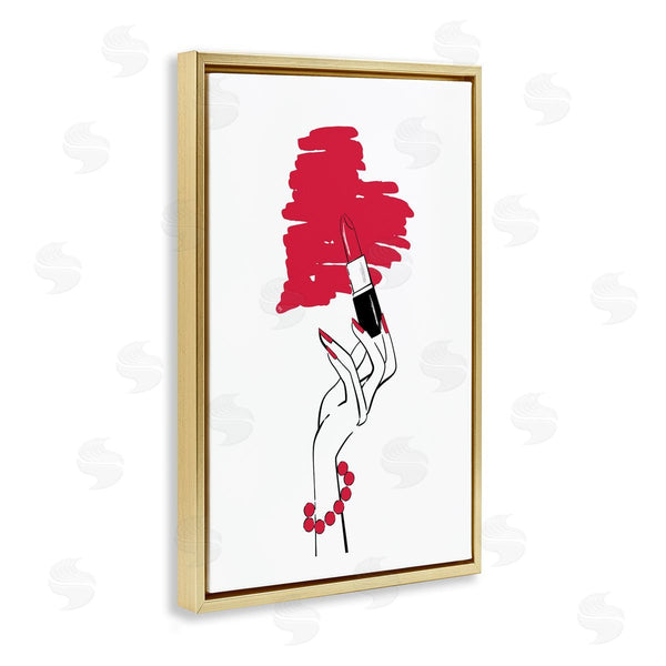 Stupell Industries Martina Pavlova | Lipstick Heart Shape