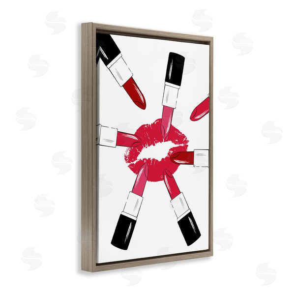 Stupell Industries Martina Pavlova | Lipsticks And Kiss