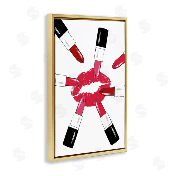 Stupell Industries Martina Pavlova | Lipsticks And Kiss