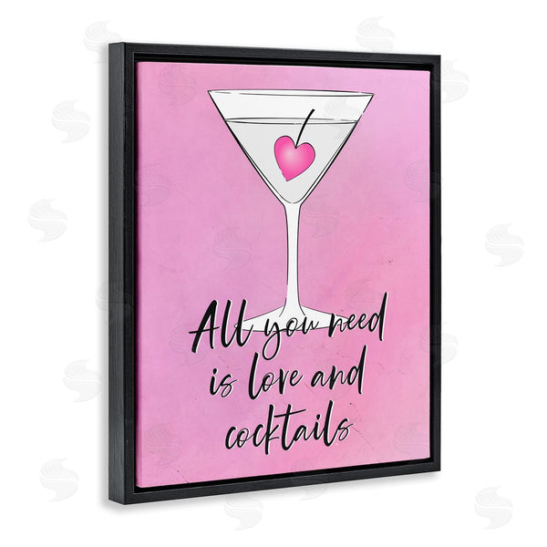 Stupell Industries Martina Pavlova | Love & Cocktails Pink Martini Wall Art