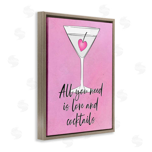 Stupell Industries Martina Pavlova | Love & Cocktails Pink Martini Wall Art