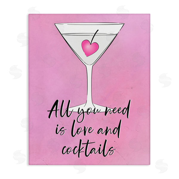 stupell industries Martina Pavlova | Love & Cocktails Pink Martini Wall Art