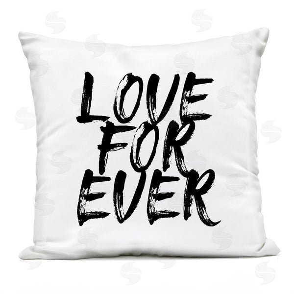 Stupell Industries Martina Pavlova | Love For Ever Bold Black Calligraphy Printed Throw Pillow