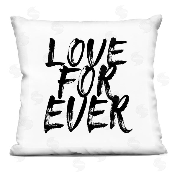 stupell industries Martina Pavlova | Love For Ever Bold Black Calligraphy Printed Throw Pillow