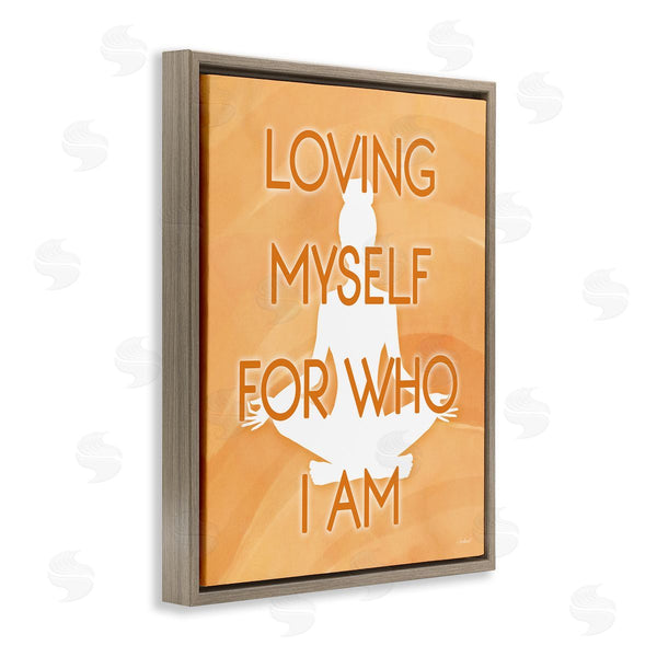 Stupell Industries Martina Pavlova | Loving Who I Am Human Pose Meditation Wall Art