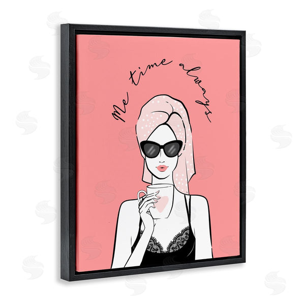 Stupell Industries Martina Pavlova | Me Time Always Inspirational Glam Morning Relaxing Coffee Wall Art
