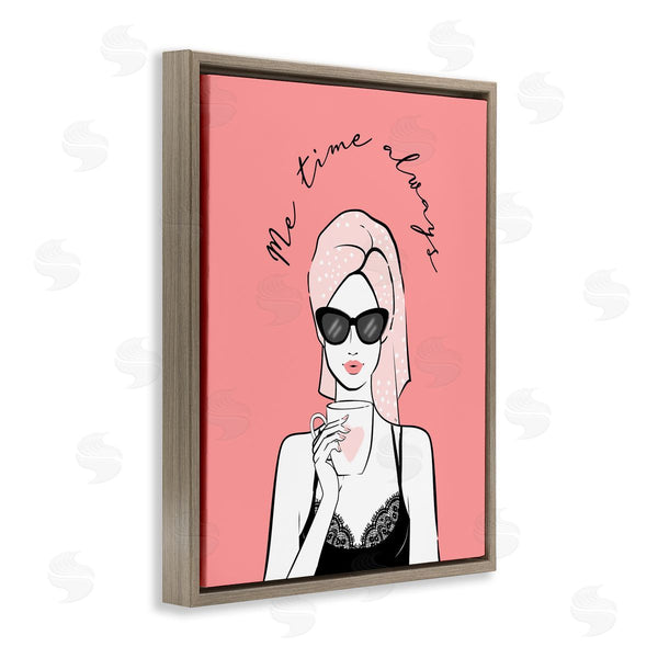 Stupell Industries Martina Pavlova | Me Time Always Inspirational Glam Morning Relaxing Coffee Wall Art