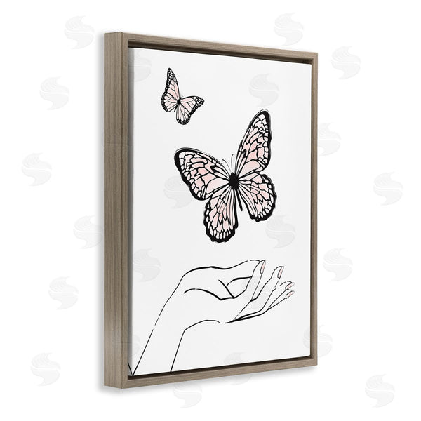 Stupell Industries Martina Pavlova | Minimal Catching Butterflies Wall Art