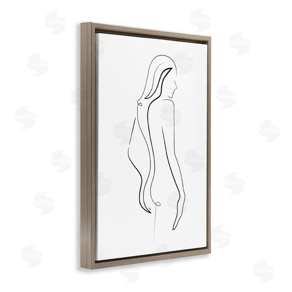 Stupell Industries Martina Pavlova | Minimal Female Figure Lines