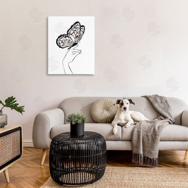 Stupell Industries Martina Pavlova | Minimal Hand & Butterfly Wall Art