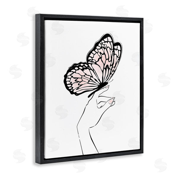 Stupell Industries Martina Pavlova | Minimal Hand & Butterfly Wall Art