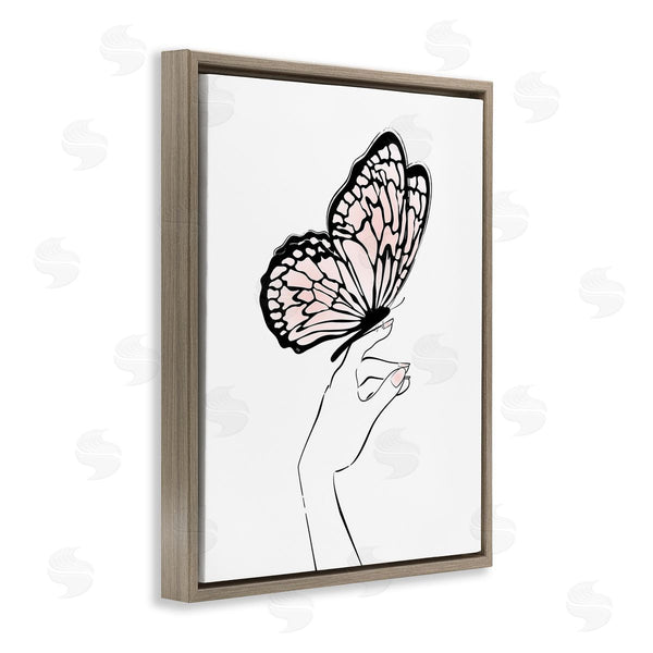 Stupell Industries Martina Pavlova | Minimal Hand & Butterfly Wall Art