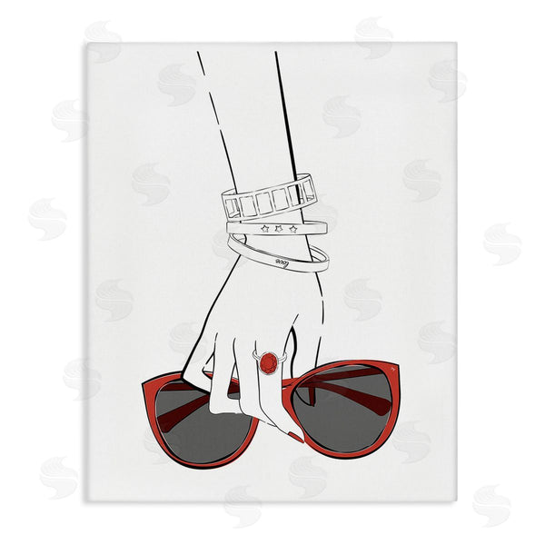 stupell industries Martina Pavlova | Minimal Hand with Jewelry Wall Art
