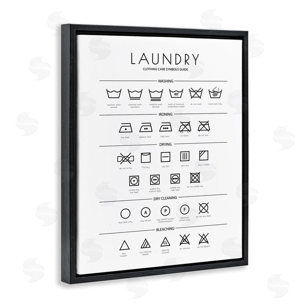Stupell Industries Martina Pavlova | Minimal Laundry Cleaning Symbols