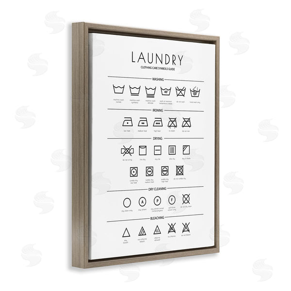 Stupell Industries Martina Pavlova | Minimal Laundry Cleaning Symbols