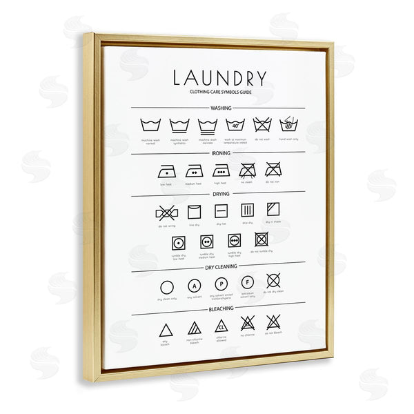 Stupell Industries Martina Pavlova | Minimal Laundry Cleaning Symbols