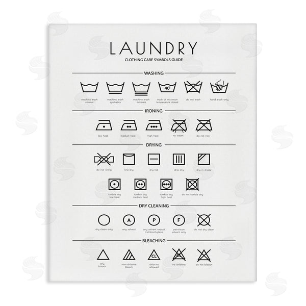 stupell industries Martina Pavlova | Minimal Laundry Cleaning Symbols