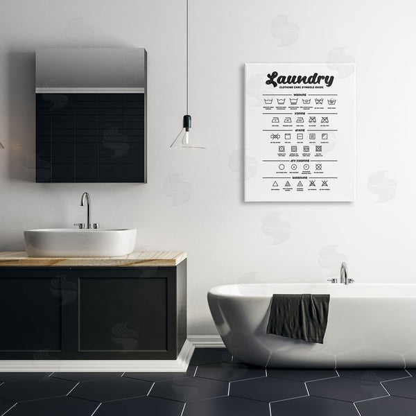 Stupell Industries Martina Pavlova | Minimal Laundry Symbols Guide Wall Art