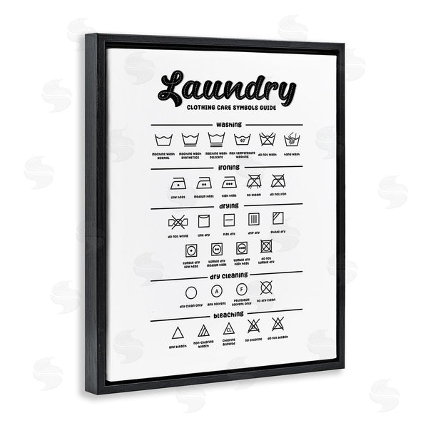 Stupell Industries Martina Pavlova | Minimal Laundry Symbols Guide Wall Art