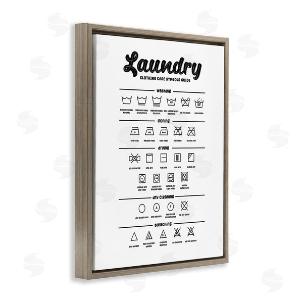 Stupell Industries Martina Pavlova | Minimal Laundry Symbols Guide Wall Art