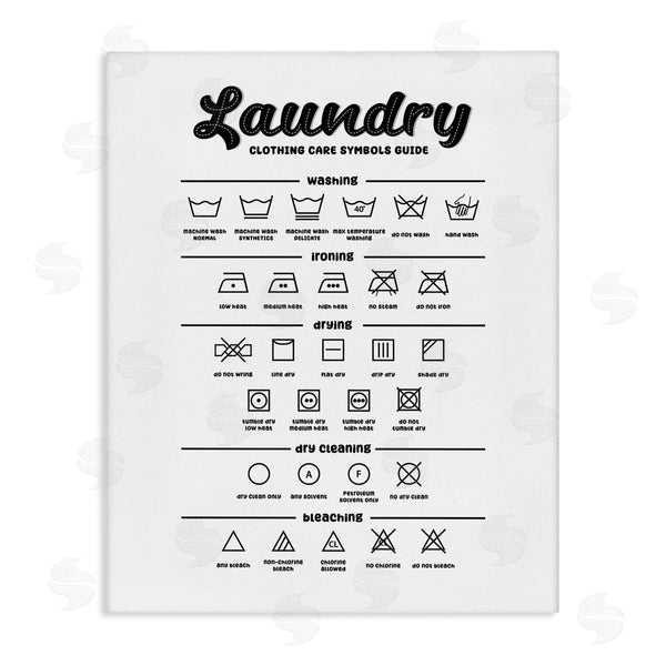 stupell industries Martina Pavlova | Minimal Laundry Symbols Guide Wall Art