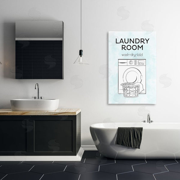 Stupell Industries Martina Pavlova | Minimal Laundry Wash Dry Fold Wall Art