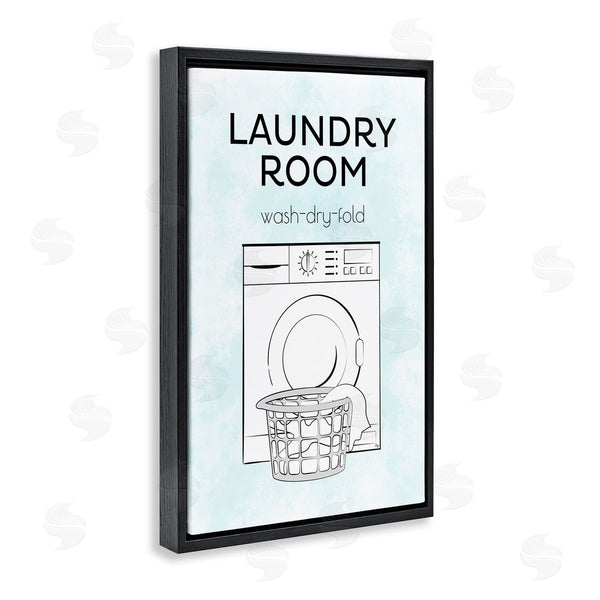Stupell Industries Martina Pavlova | Minimal Laundry Wash Dry Fold Wall Art