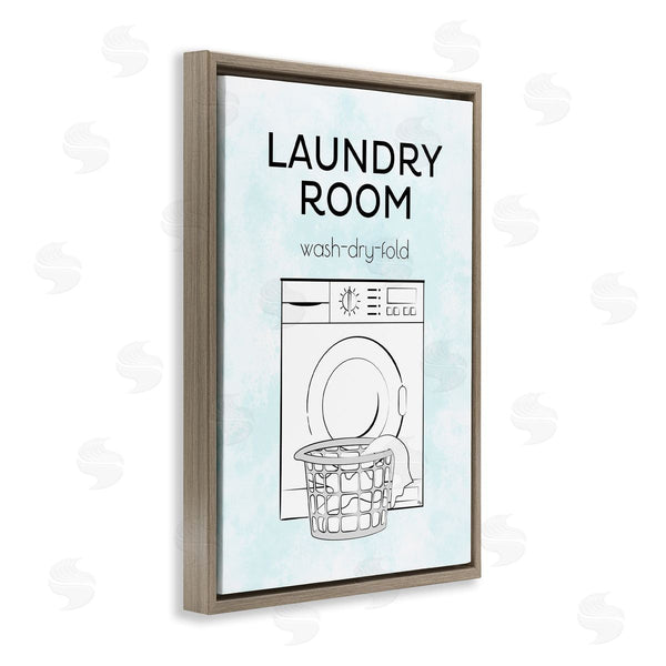 Stupell Industries Martina Pavlova | Minimal Laundry Wash Dry Fold Wall Art