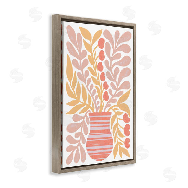 Stupell Industries Martina Pavlova | Minimal Orange & Pink Plant Vase