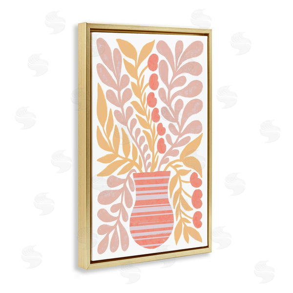 Stupell Industries Martina Pavlova | Minimal Orange & Pink Plant Vase