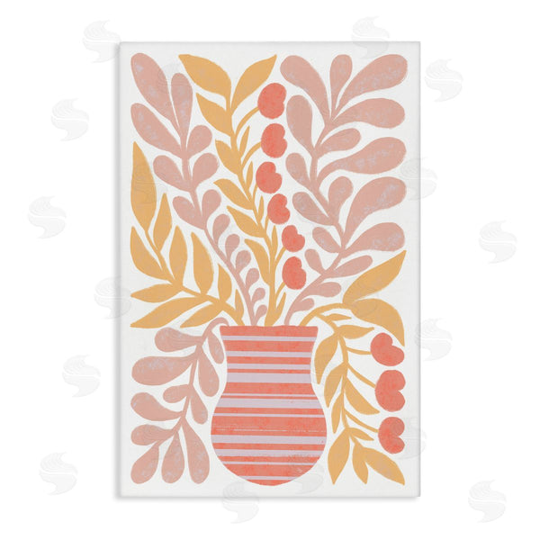 stupell industries Martina Pavlova | Minimal Orange & Pink Plant Vase