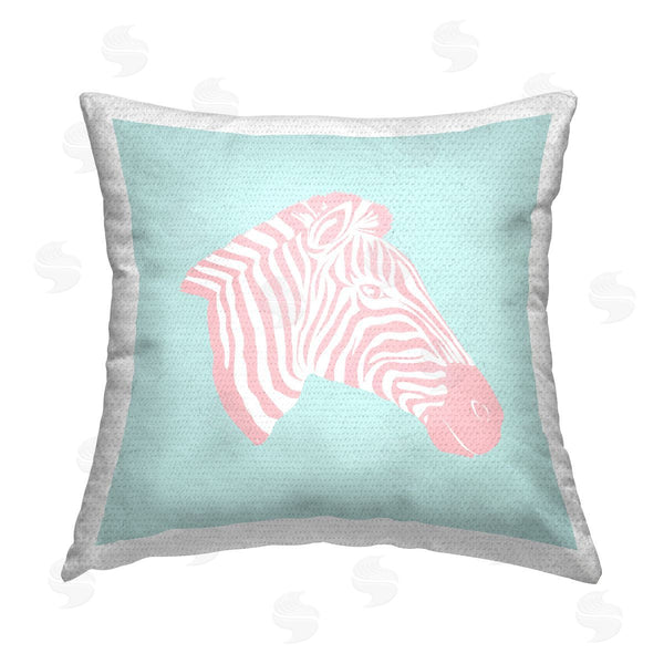 Stupell Industries Martina Pavlova | Minimal Pastel Zebra Printed Throw Pillow