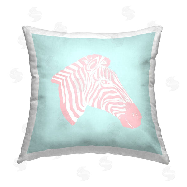 stupell industries Martina Pavlova | Minimal Pastel Zebra Printed Throw Pillow