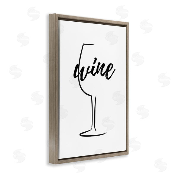 Stupell Industries Martina Pavlova | Minimal Wine Glass