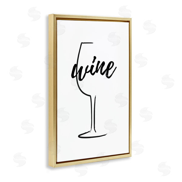 Stupell Industries Martina Pavlova | Minimal Wine Glass