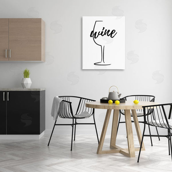 Stupell Industries Martina Pavlova | Minimal Wine Glass Wall Art