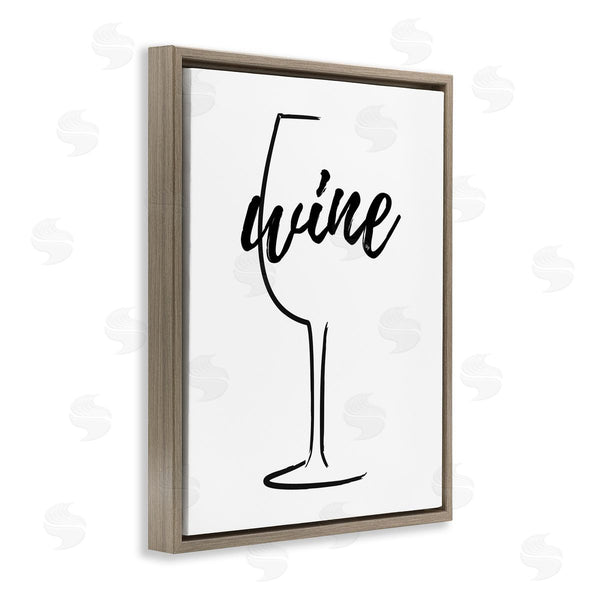 Stupell Industries Martina Pavlova | Minimal Wine Glass Wall Art