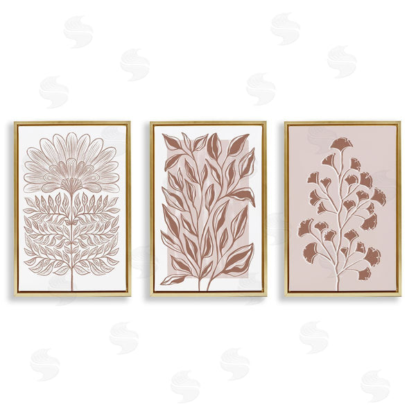 Stupell Industries Martina Pavlova | Minimalist Flower Outlines