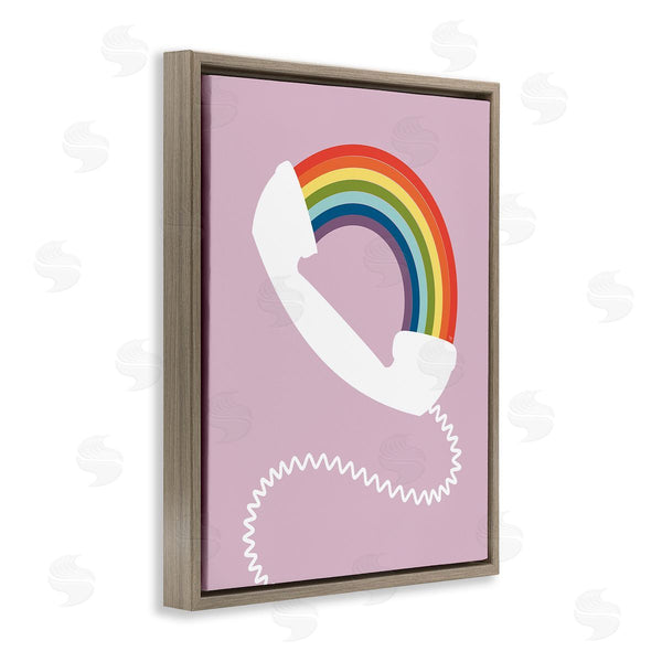 Stupell Industries Martina Pavlova | Modern Rainbow Telephone Wall Art