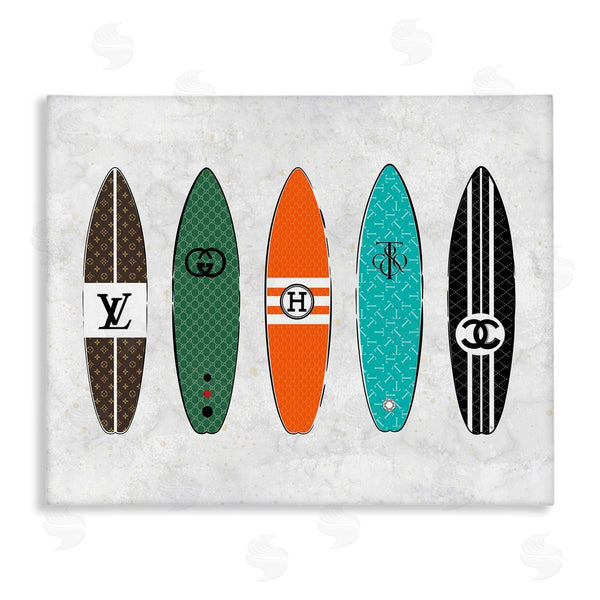 stupell industries Martina Pavlova | Nautical Glam Surfboards Wall Art